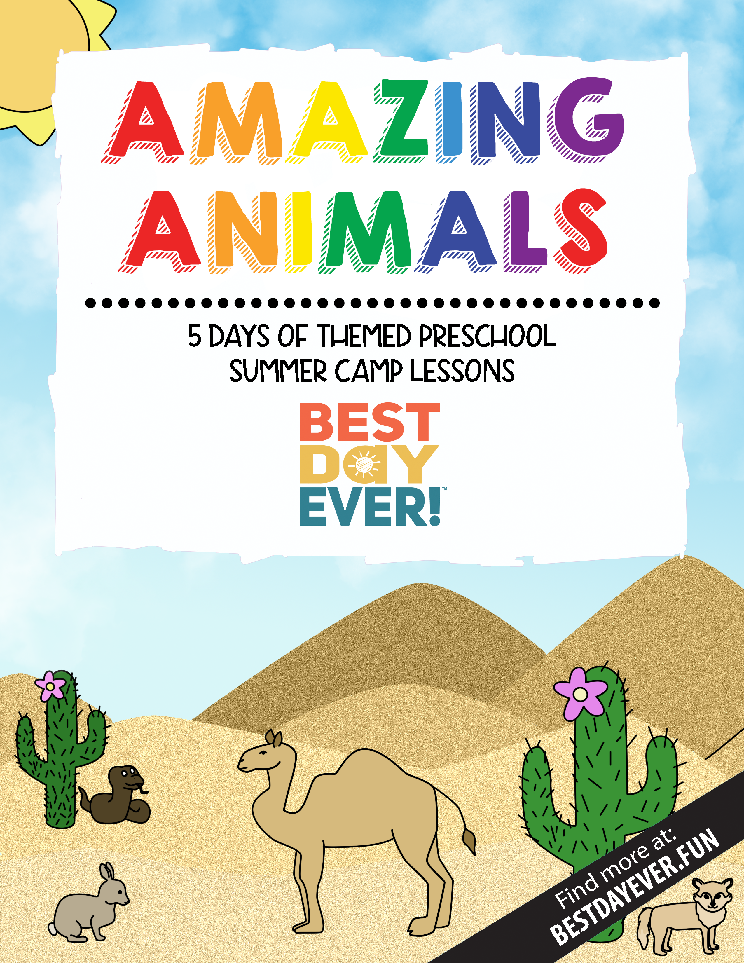 Amazing Animals Preschool Summer Camp Plan