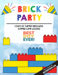 Brick Party Preschool Summer Camp Plan