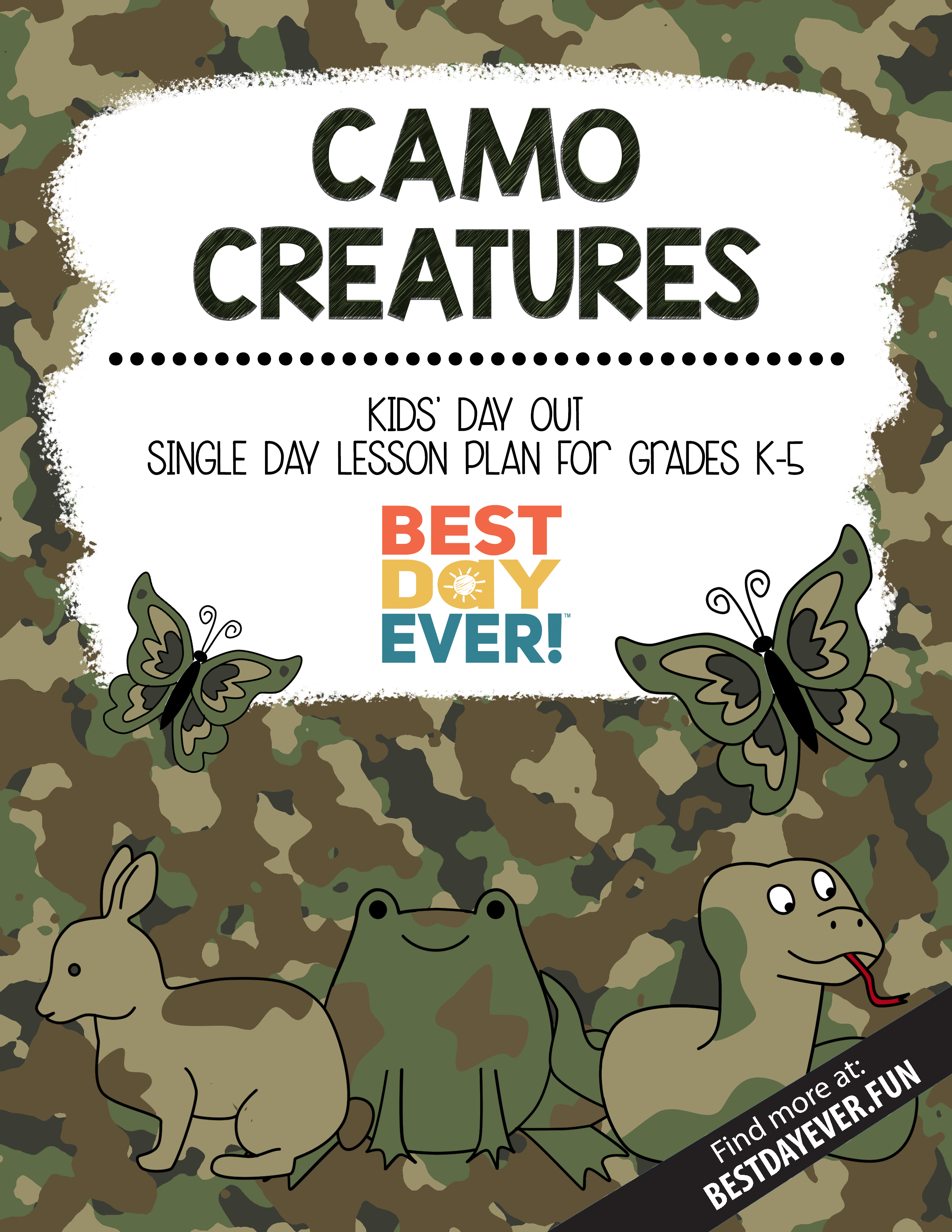 Camo Creatures Kids' Day Out Activities