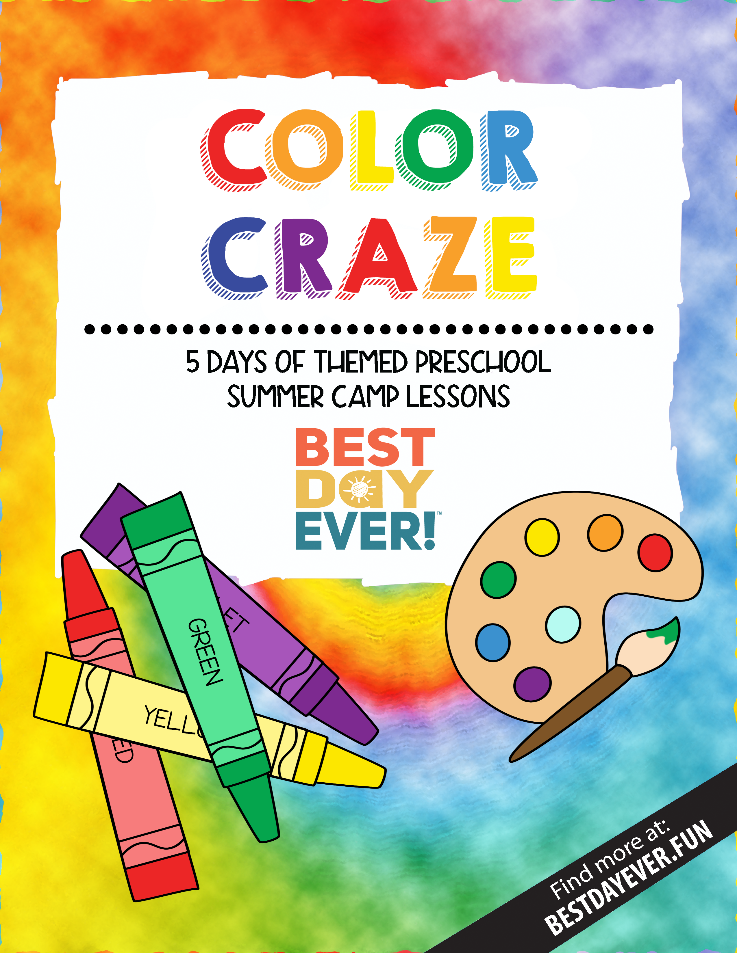 Color Craze Preschool Summer Camp Lesson Plan