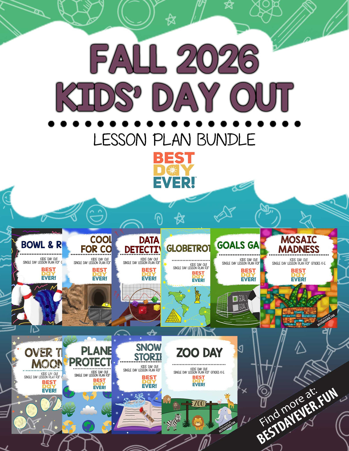 Fall 2026 Kids’ Day Out Lesson Plan Bundle