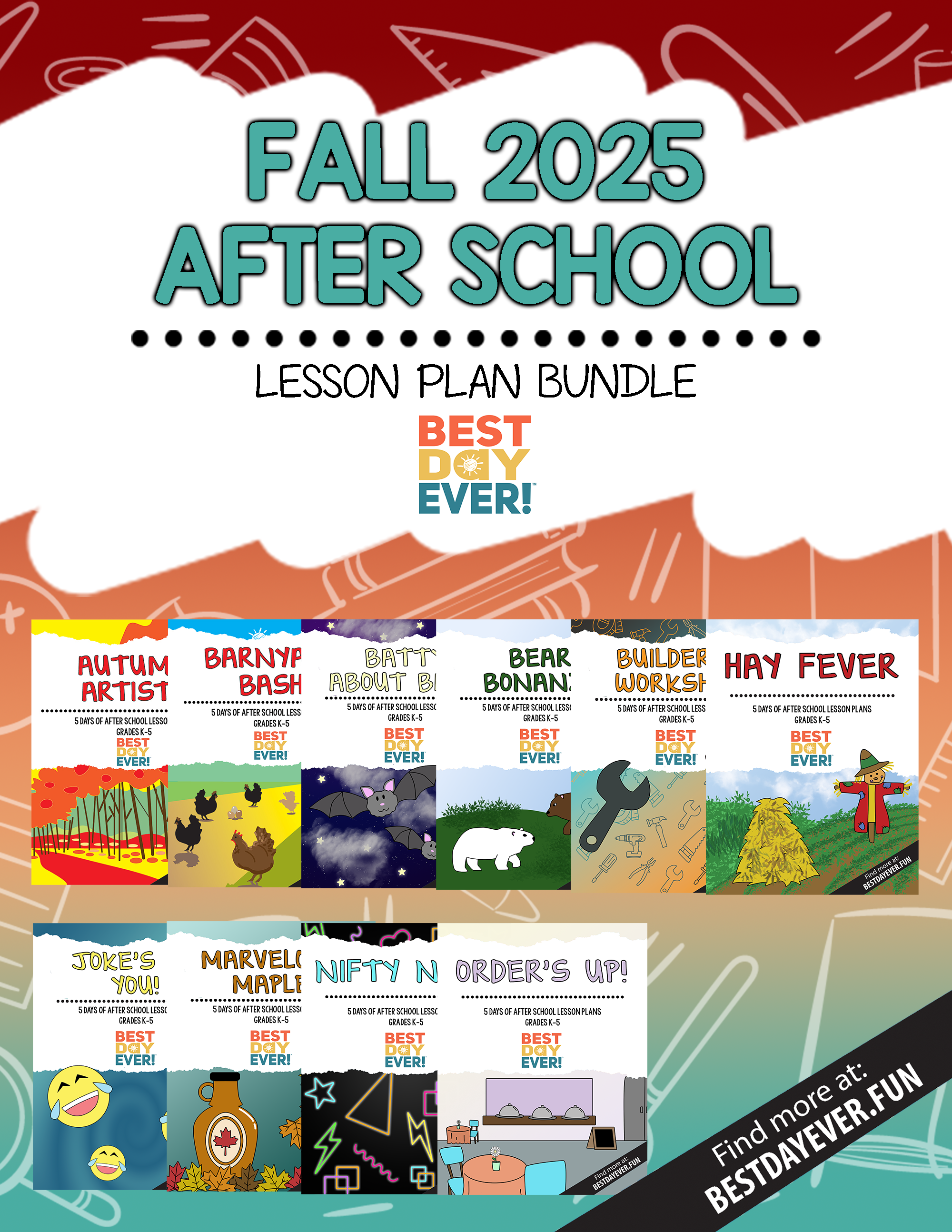Fall 2025 After School Lesson Plan Bundle