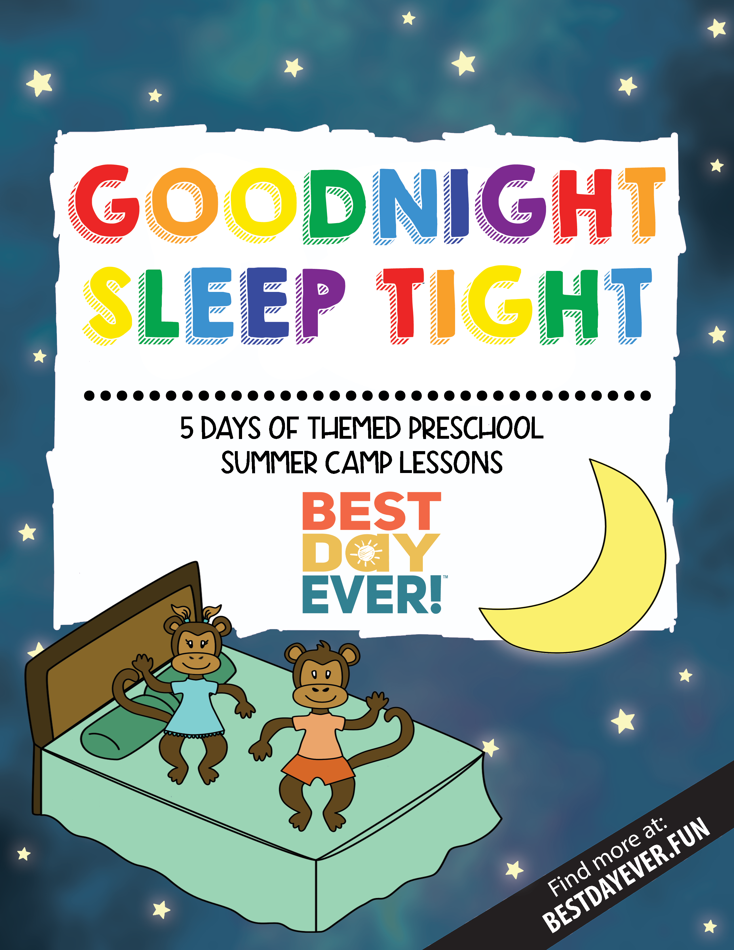 Goodnight Sleep Tight Preschool Summer Camp Lesson Plan