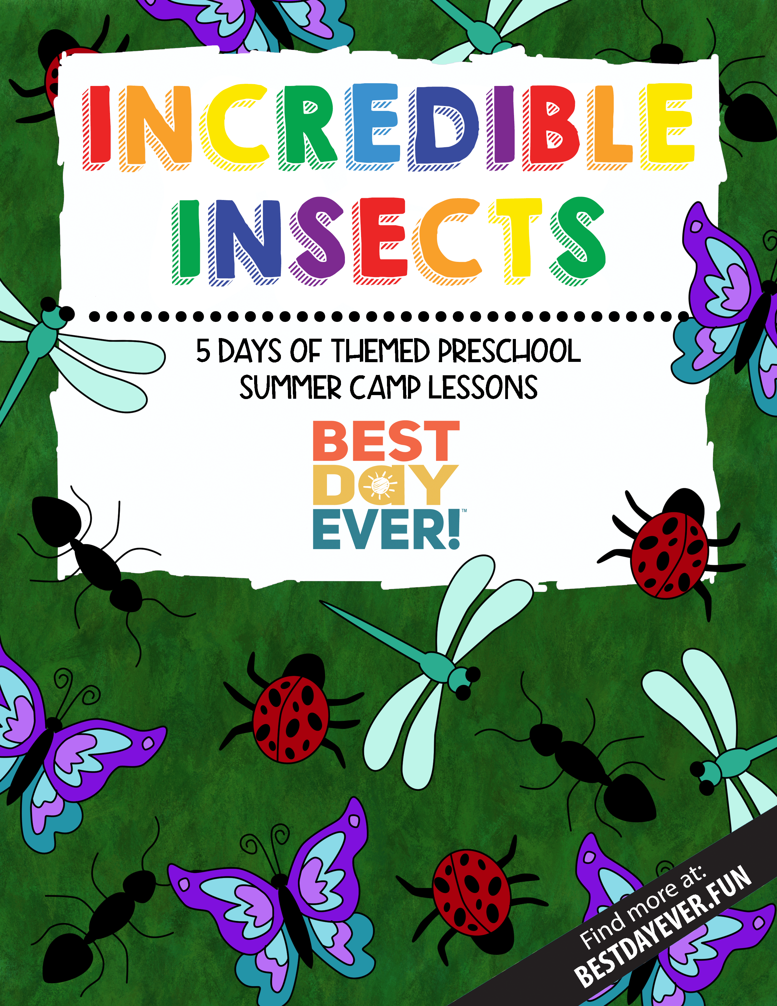 Incredible Insects Preschool Summer Camp Plan