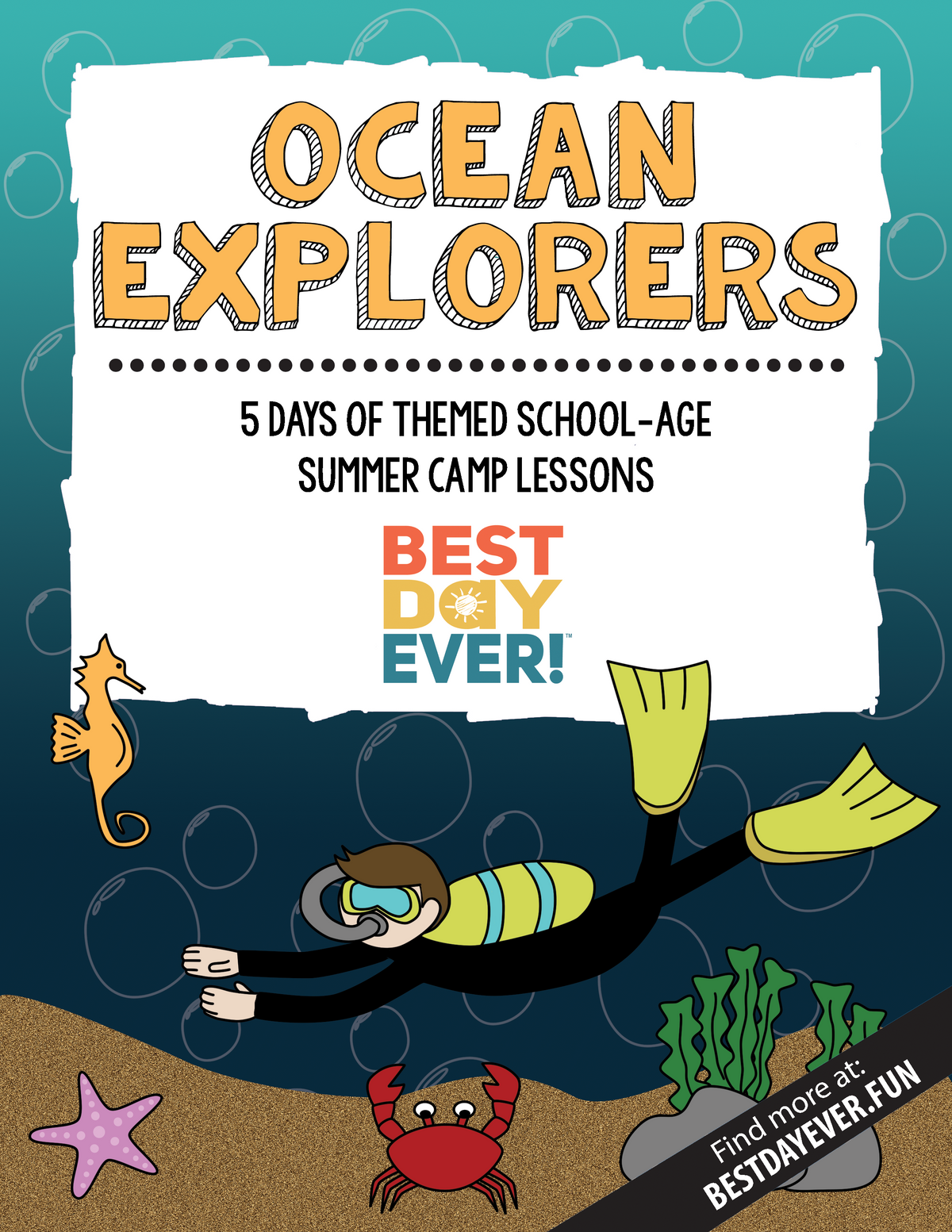Ocean Explorers School-Age Summer Camp Plan