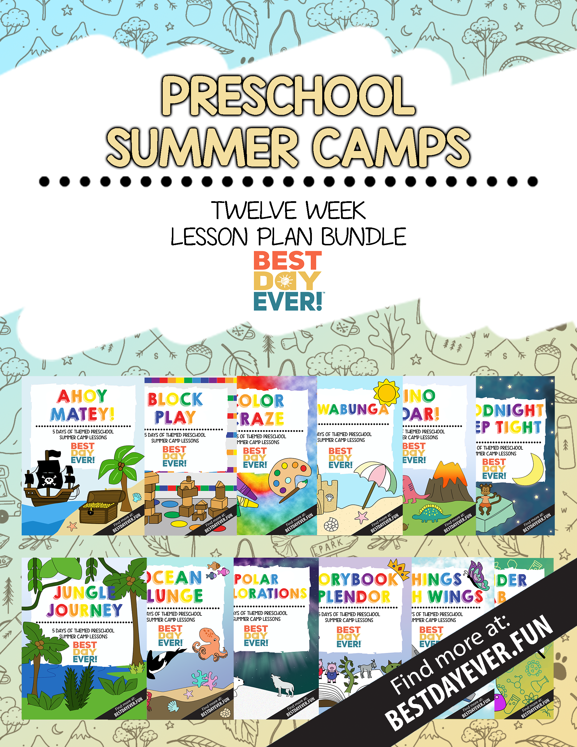 2025 Preschool Summer Camps 12-Week Bundle