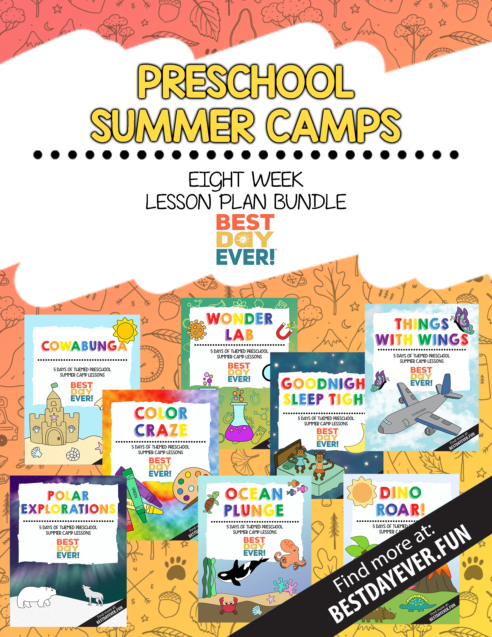2025 Preschool Summer Camps 8-Week Bundle