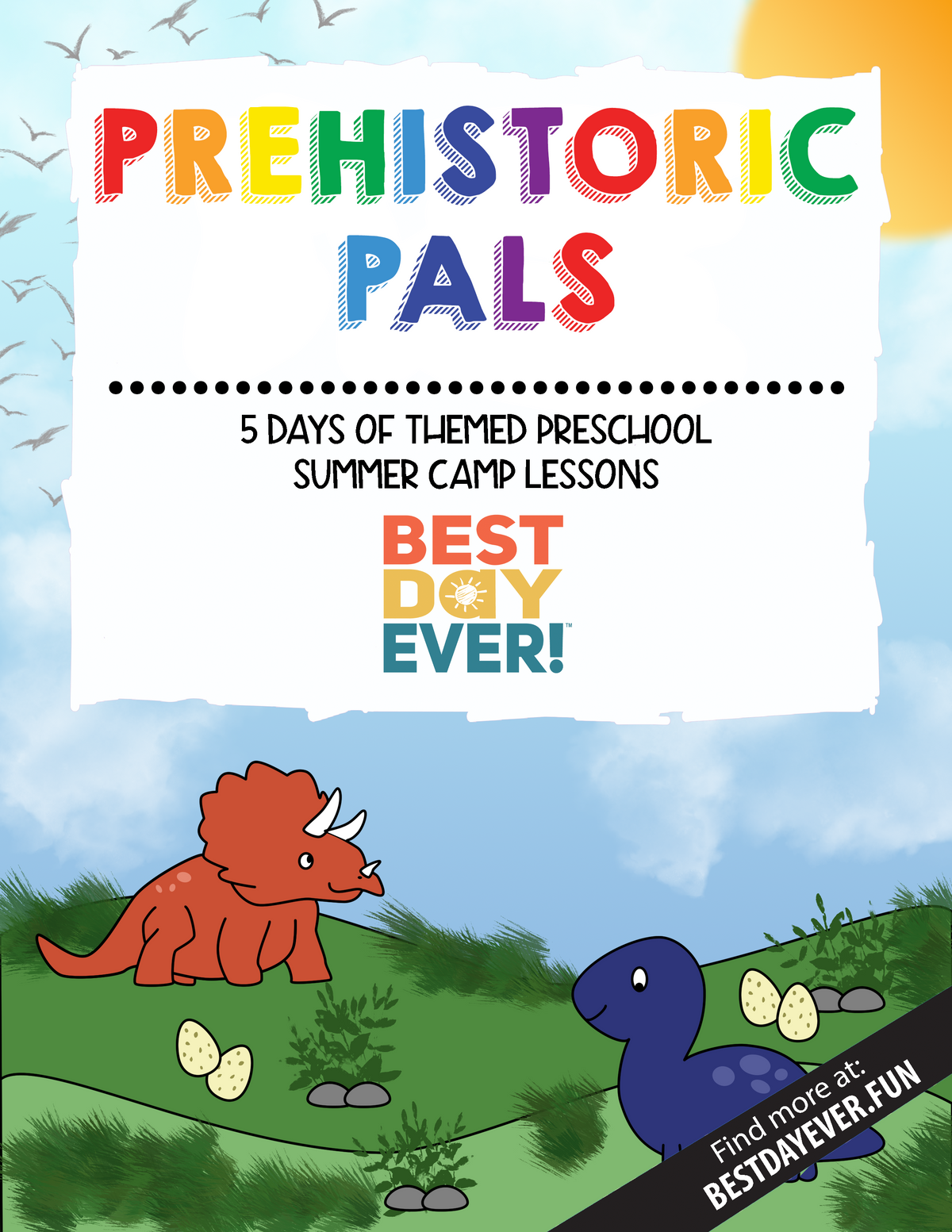 Prehistoric Pals Preschool Summer Camp Plan