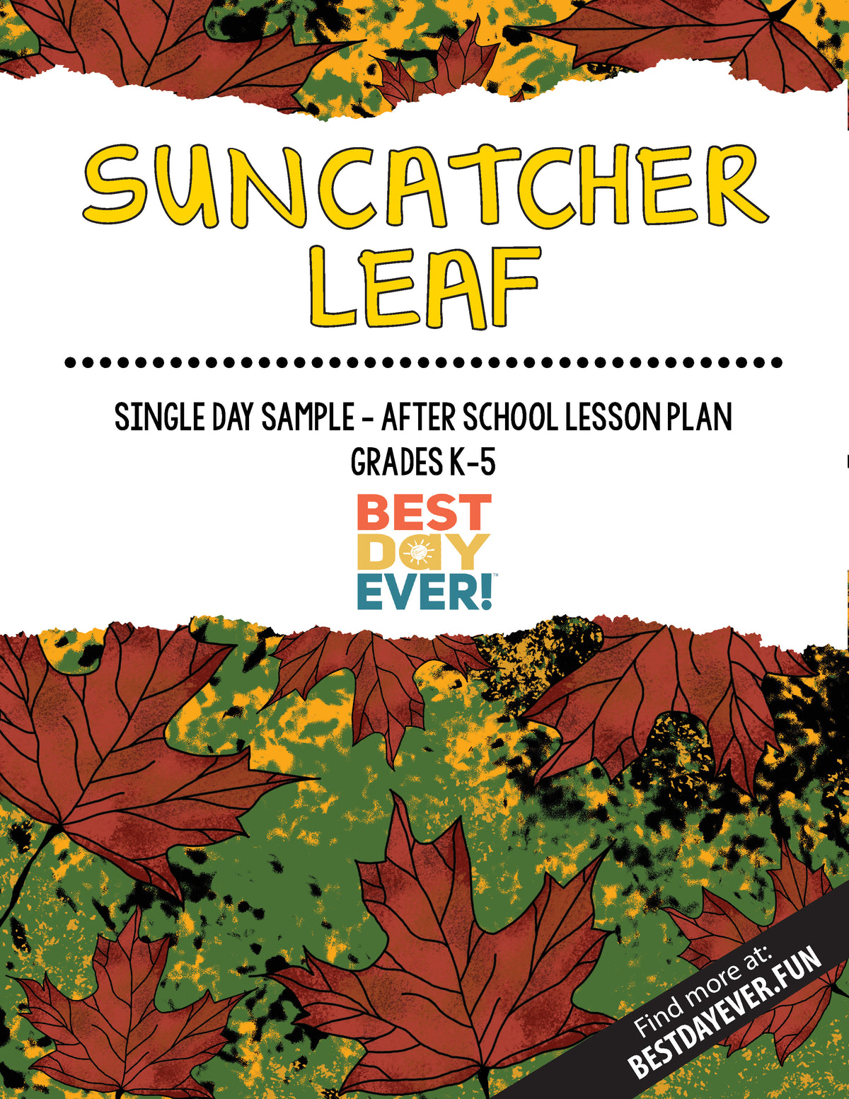 Suncatcher Leaf After School Activity