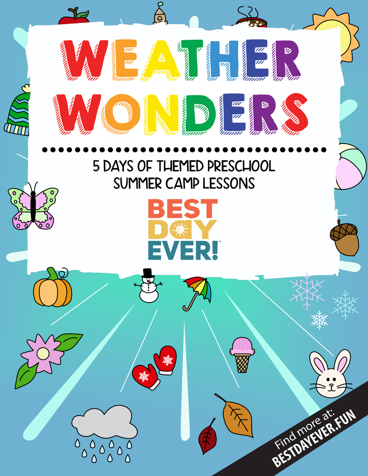 Weather Wonders Preschool Summer Camp Plan